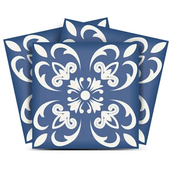 5" X 5" Wedgwood Blue And White  Peel And Stick Removable Tiles