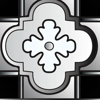 7" X 7" Black White And Gray Mosaic Peel And Stick Removable Tiles