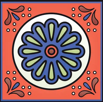 4" X 4" Mediterra Terra Cotta Mosaic Peel And Stick Removable Tiles