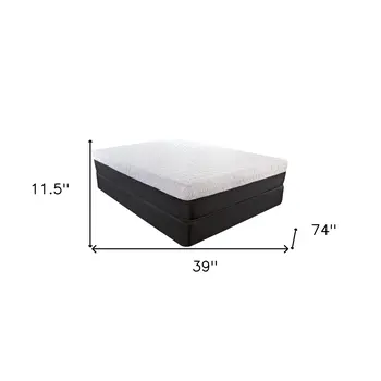 11.5" Lux Copper Infused Gel Memory Foam And High Density Foam Mattress Twin