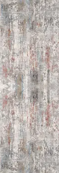 2' X 15' Gray Abstract Pattern Runner Rug