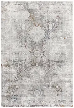 4' X 6' Gray Abstract Patterns Area Rug