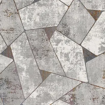 8' X 11' Grey Geometric Area Rug