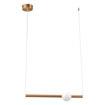 Gold And White Kitchen Island Metal LED Chandelier