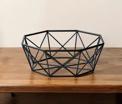 6" Black Metal Decorative Bowl