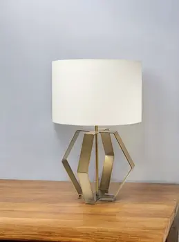 Gold Geometric Design Table Lamp