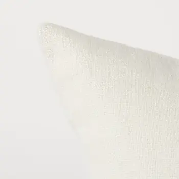 22" Beige and Blue Striped Linen Throw Pillow Cover