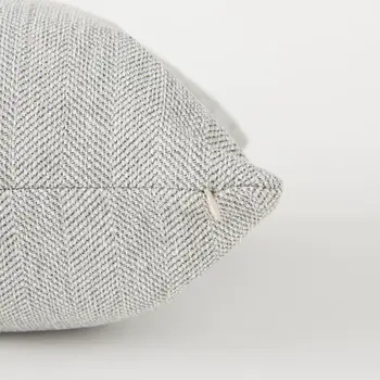 Ash Gray Basket Weave Accent Throw Pillow