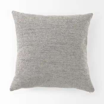 18" Gray Linen Throw Pillow Cover