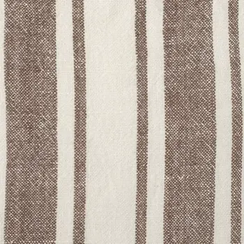 Off White Pillow Cover With Brown Stripes