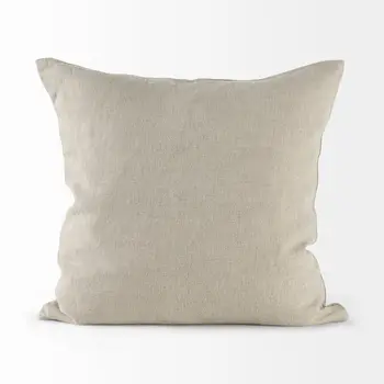 Beige And Gold Striped Pillow Cover