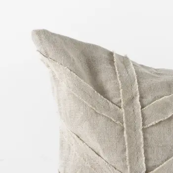 Light Gray Chevron Textured Lumbar Pillow Cover