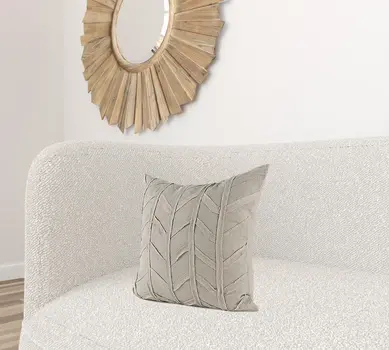 Light Gray Chevron Textured Pillow Cover