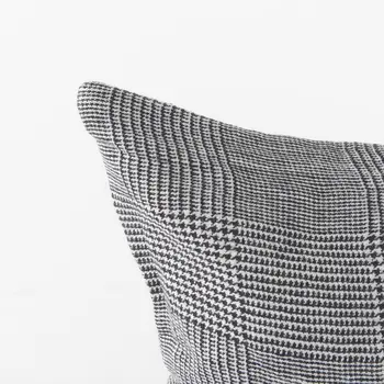 White And Black Pattern Lumbar Throw Pillow Cover