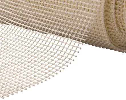 4' x 6' Ivory Striped Weave Non Slip Rug Pad