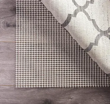 6' x 9' Ivory Striped Weave Rug Pad