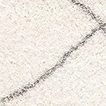 7' X 9' Ivory Modern Uneven Lattice Area Rug