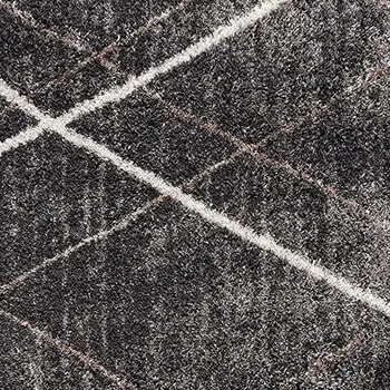 4' X 6' Gray Modern Distressed Lines Area Rug