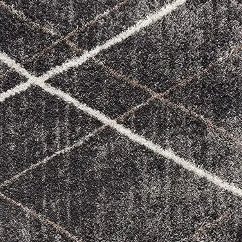 7' X 9' Gray Modern Distressed Lines Area Rug