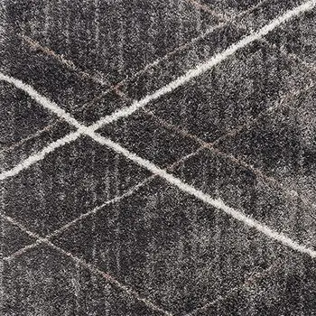8' X 11' Gray Modern Distressed Lines Area Rug