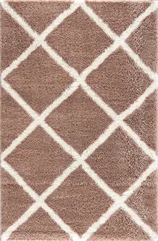 4' X 6' Beige Geometric Area Rug
