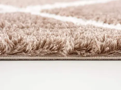 5' X 8' Beige Geometric Area Rug