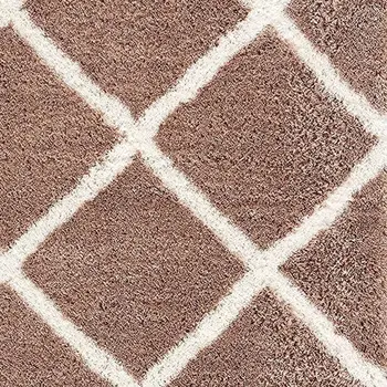 7' X 9' Beige Geometric Area Rug