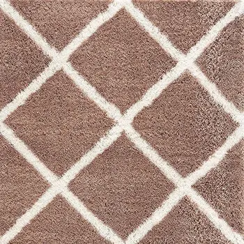 7' X 9' Beige Geometric Area Rug