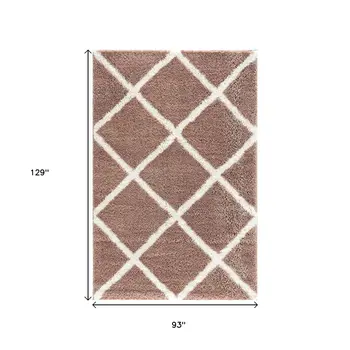 8' X 11' Beige Geometric Area Rug