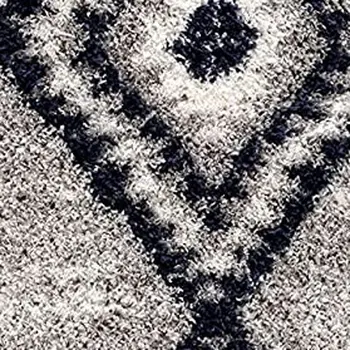 7' X 9' Gray And Navy Boho Chic Area Rug