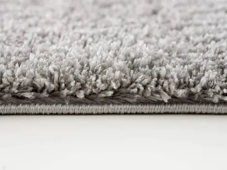 4' X 6' Gray Modern Solid Shag Area Rug