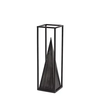 13" Black Metal Tabletop Sculpture