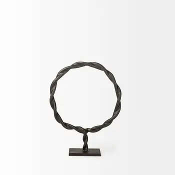 Petite Black Metal Braided Sculpture