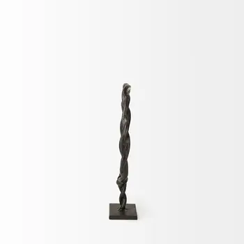Petite Black Metal Braided Sculpture