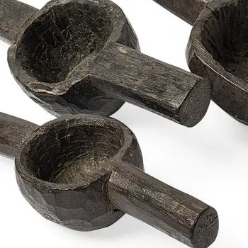 Set of Three 3" Brown Metal Tabletop Sculpture