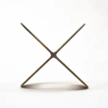 6" Gold Metal Geometric Orb Tabletop Sculpture