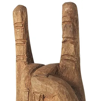 13" Brown Metal Hand Tabletop Sculpture