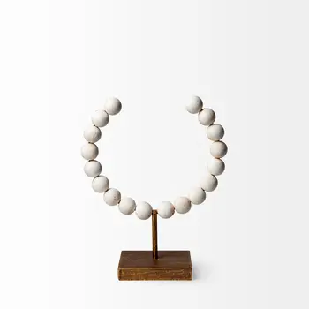 Petite White Beaded Sculpture