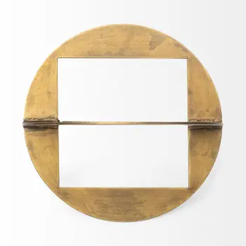 Gold Metal Geometric Decor Piece