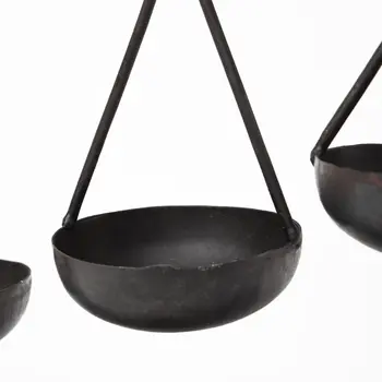 19" Charcoal Metal Vintage Spice Rack Tabletop Sculpture