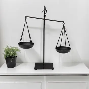 13" Libra Black Vintage Decorative Scale