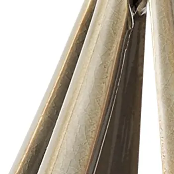 Khaki Crackle Glaze Ceramic Conical Sculpture