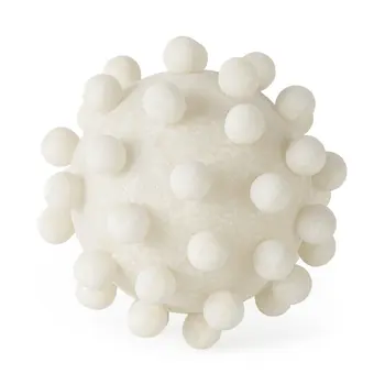 6" Ivory Resin Knobby Nubs Orb Tabletop Sculpture