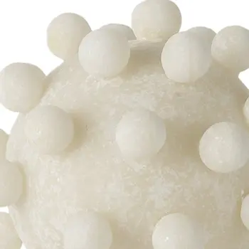 5" Ivory Resin Knobby Nubs Orb Tabletop Sculpture