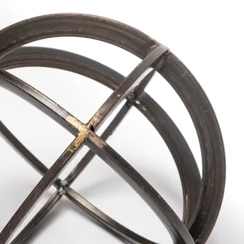Petite Black Metal Circular Decorative Object