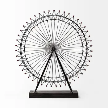 Metal And Wood London Eye Moveable Sculpture