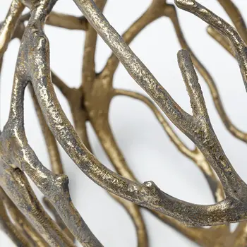 Petite Gold Metal Tree Branch Sculpture