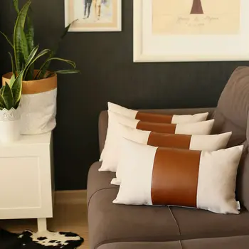 Set Of Four Multi Polyester Lumbar Pillow Cover