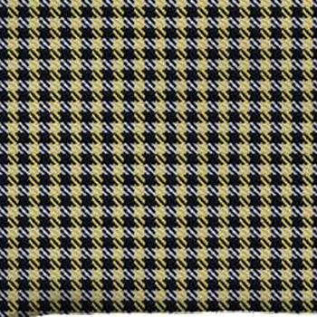 Set of Two 12" X 20" Yellow and Black Houndstooth Polyester Zippered Pillow Cover