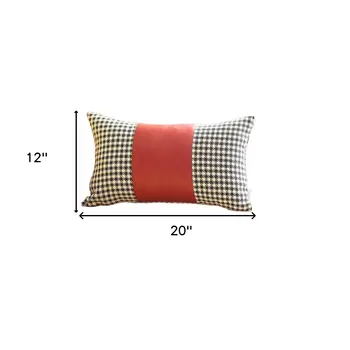 Set of Two 12" X 20" White Fabric Lumbar Throw Pillow Covers